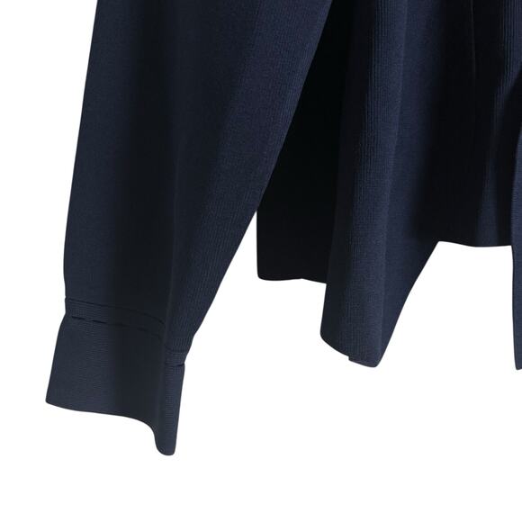 M.M. LaFleur The Sant Ambroeus Jardigan Crop Cardigan Sweater Navy Plus Size 1X - Picture 10 of 13